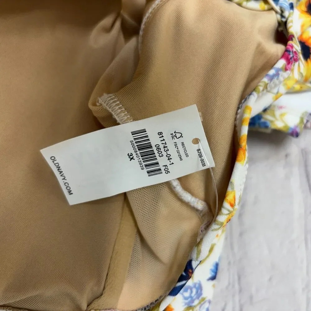 NWT Old Navy Women One Piece Swimsuit Dress Size 3X Floral D018 -7 - Picture 6 of 16